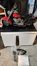Harley Davidson Telephone Red Heritage Softail Motorcycle Shaped Telemania Phone