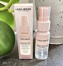 (2) Laura Mercier 1 oz ea Translucent Pure Setting Spray 16hr Alcohol Free NIB!