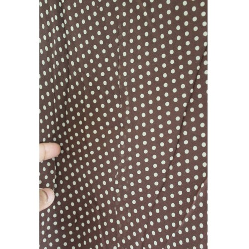 Vintage 90s Y2k Brown Silk Dress Polka Dot Sexy Grunge Romantic Wedding Guest 16 - Picture 5 of 12
