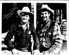 GENE AUTRY & PAT BUTTRAM SIGNED JSA 8X10  AUTHENTICATED #R66865