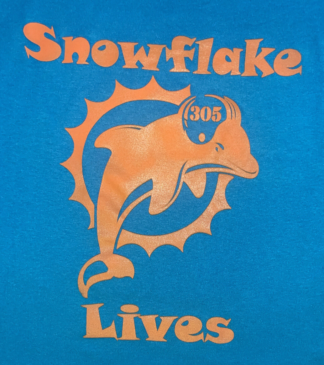 Miami Dolphins / Ace Ventura Mens Large Custom Made Snowflake