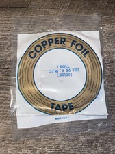 3/16 Inch 36 Yard Stained Glass Copper Foil Tape Made USA