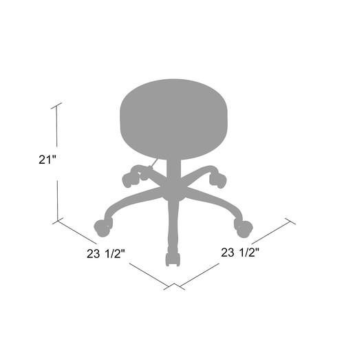 Boss Be Well Armless Medical Spa Professional Stool, Black (B240-BK) - Picture 4 of 4