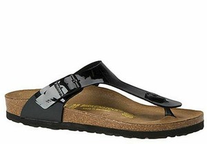 Birkenstock Women's Gizeh Black Patent Thong Sandals EU 40 / US 9 - 9,5 Reg 736399125894 | eBay