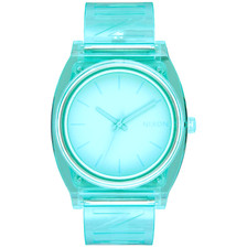 Orologio Nixon Time Teller verde come nuovo, cinturino silicone, 38 mm, A119 3145, nuovo con scatola