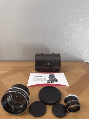 Yashica Yashinon Aux. Telephoto & Viewer Lens W/ Manual & Lens