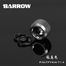 Barrow Choice Low Profile Rigid Tube Fitting 14mm Grey - 8 PCS