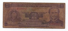 HONDURAS 2 LEMPIRAS 1976 PICK 61 LOOK SCANS