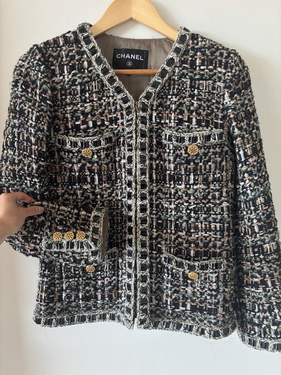 AUTH Chanel 16A Paris-Rome Métiers D'art Tweed Jacket Blazer 38 36