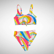 New Womens Zaful Two Piece High Waisted Tankini Bikini Swimsuit Multicolor -L 8