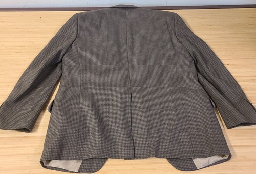 Vintage Burberry Blazer Sport Coat Jacket 46R Men's Plaid Gingham - Picture 6 of 10