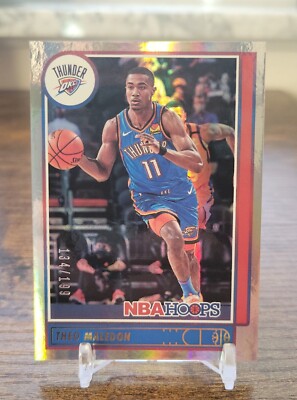 2021-22 Panini Hoops Premium Box Set Silver Theo Maledon /199 #63 Thunder SP