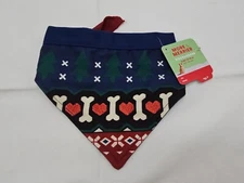 Merry & Bright Holiday Dog Bandanna   Size Sm/med