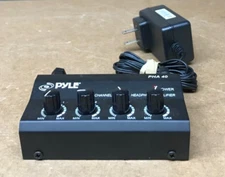 Pyle PHA40 4-Channel Stereo Headphone Amplifier - 1/4" Connectors w/ AC Adapter