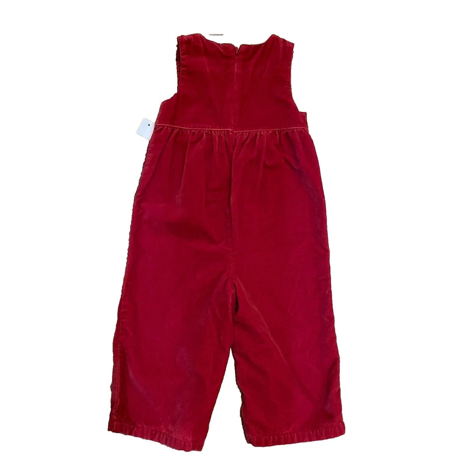 Calça plissada de Natal vintage bebê menina gymboree vermelha macacão fita 18-24 M - Imagem 2 de 4