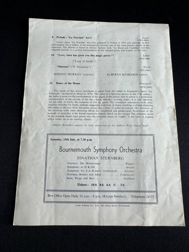 1950 Guildhall Portsmouth - Vic Oliver Conducting the British Concert Orchestra - Picture 5 of 5