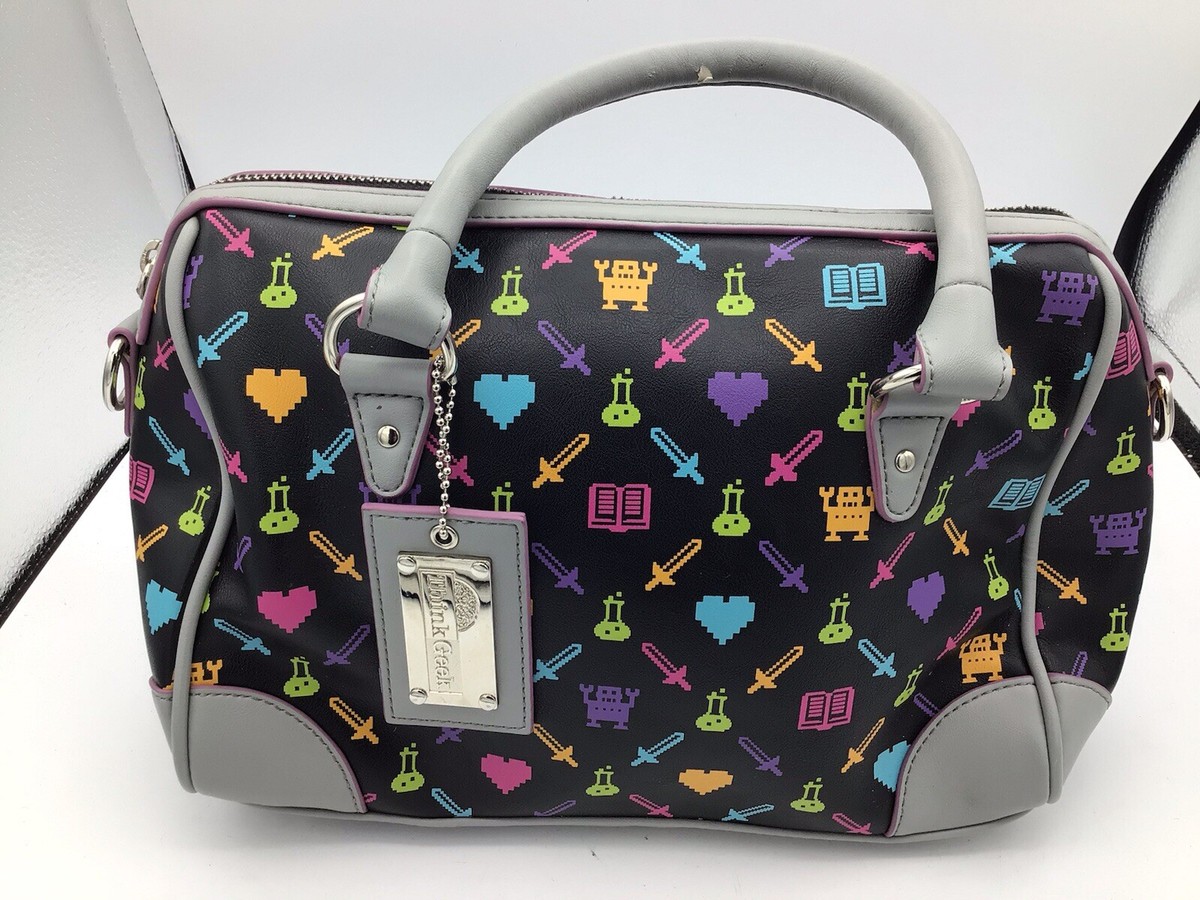 ThinkGeek Sprite By Pixelle 8bit Satchel Handbag Zelda Black R3 | eBay