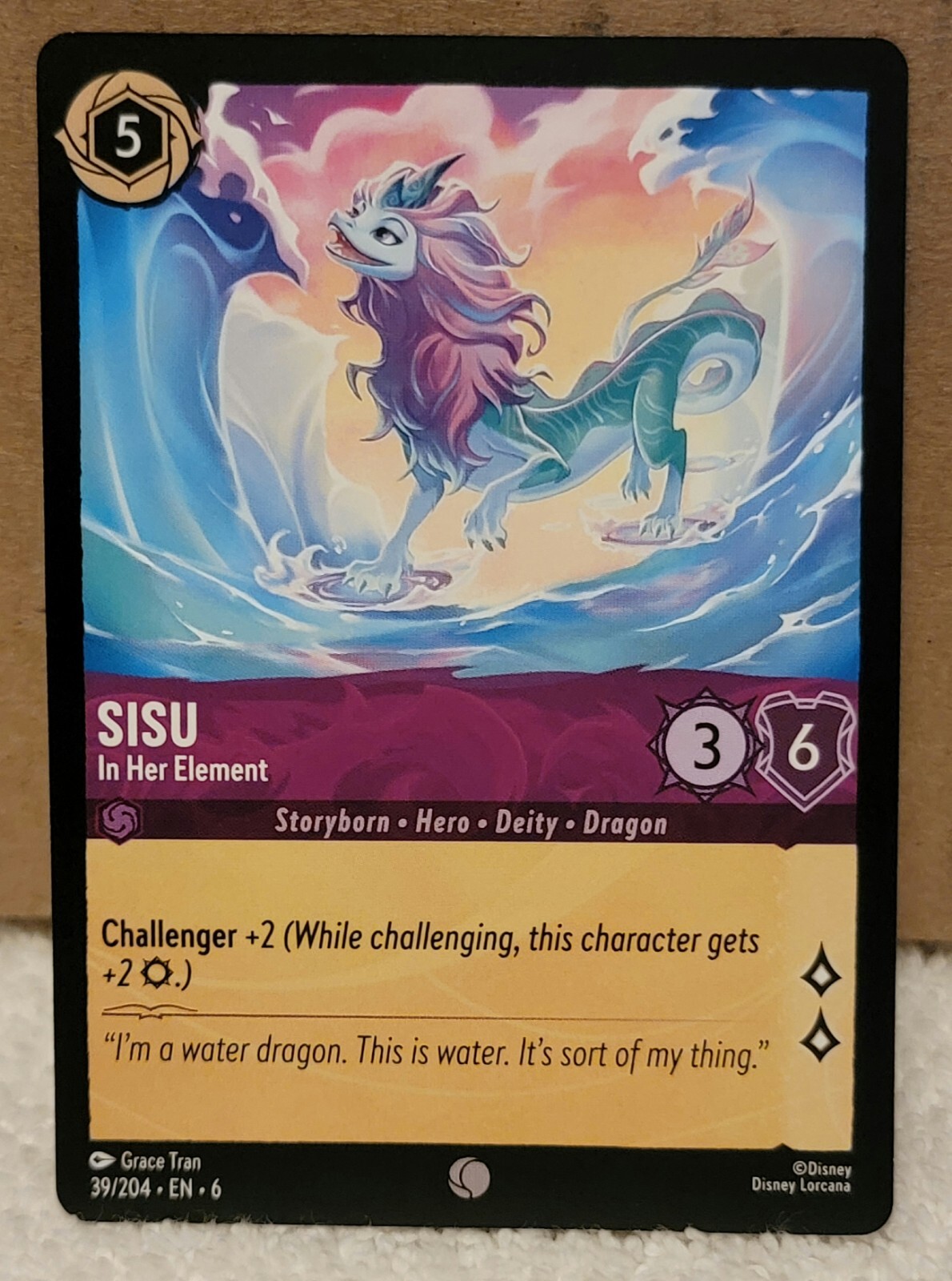 Disney Lorcana TCG - Sisu In Her Element - 39/204 Azurite Sea  NM