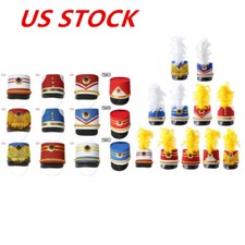 Drum Band Hat Contrast Color Stylish Resuable Cap Stage Performance Cosplay