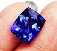 Blue Tanzanite 10-13 Ct Cushion Cut Loose Gemstone Natural EGL Certified Superb