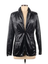 J.o.a. Just One Answer Women Silver Faux Leather Jacket S
