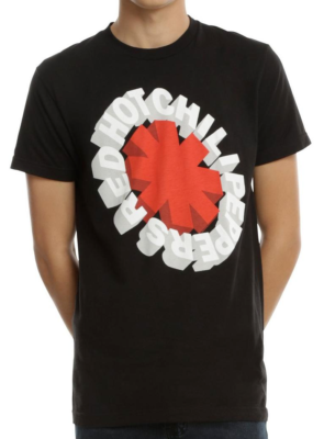 Red Hot Chili Peppers 3D ASTERISK LOGO RHCP ROCK T-Shirt NWT 100