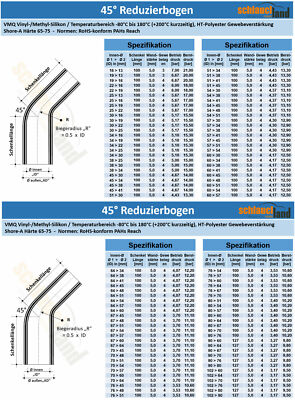 45° Reduzierbogen 64-57mm Schwarz – Silikonschlauch Reduzierung LLK Von Schlauchland