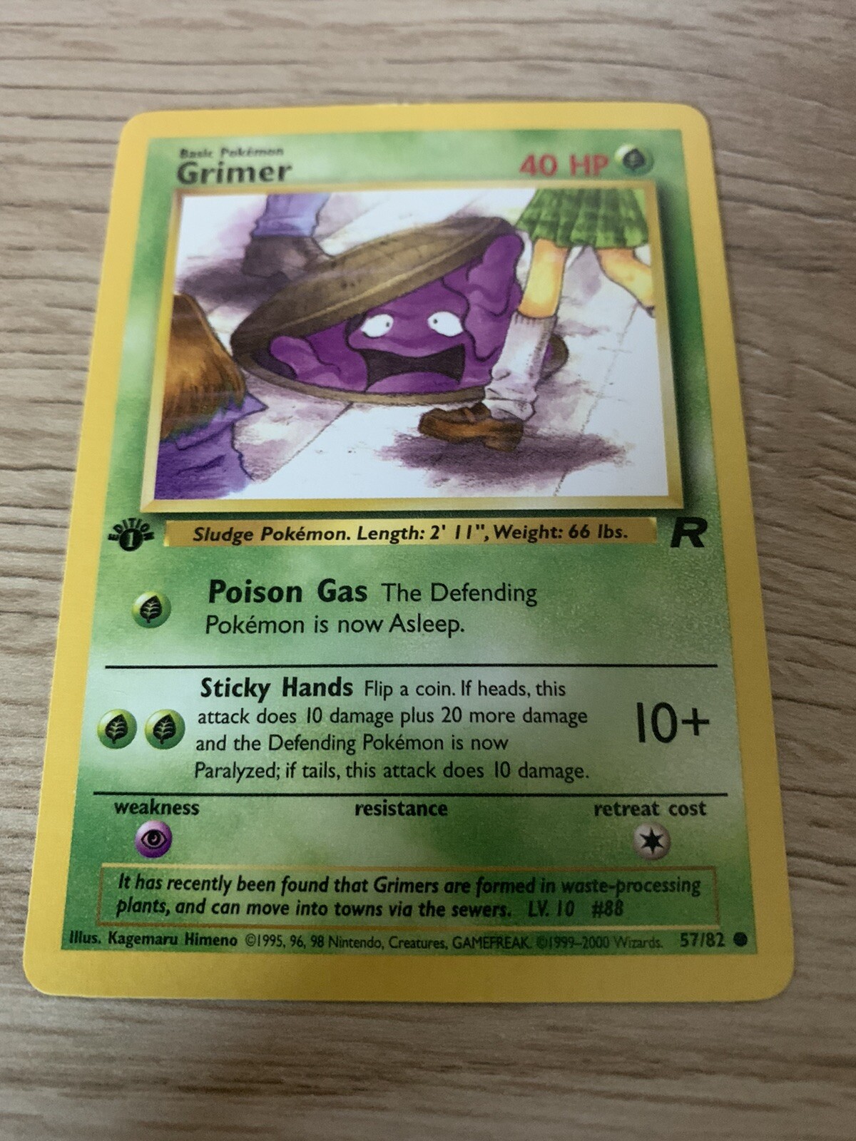 GRIMER - 57/82 - 1st Edition Team Rocket - Common - Pokemon - NM