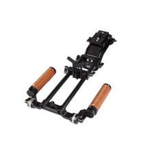 CAMVATE Camera Shoulder Rig w/ Manfrotto Quick Release Base Plate & Leather Hand