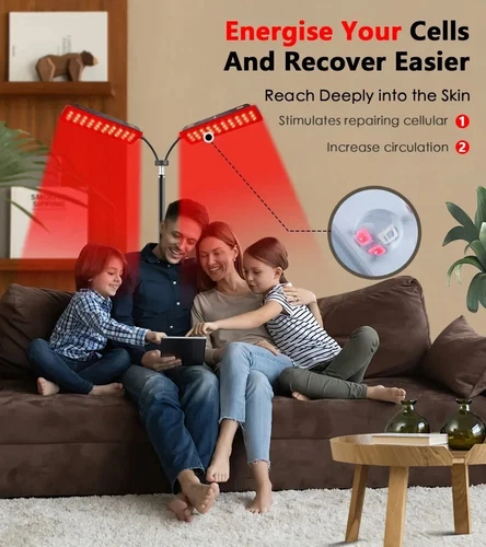 Red Light Therapy Lamp Light Body Pain Relief 660nm Red and 850nm Near Infrared - Bild 2 von 14