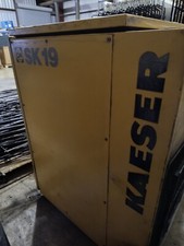 ^USED 15 HP KAESER SK-19 ROTARY AIR COMPRESSO...