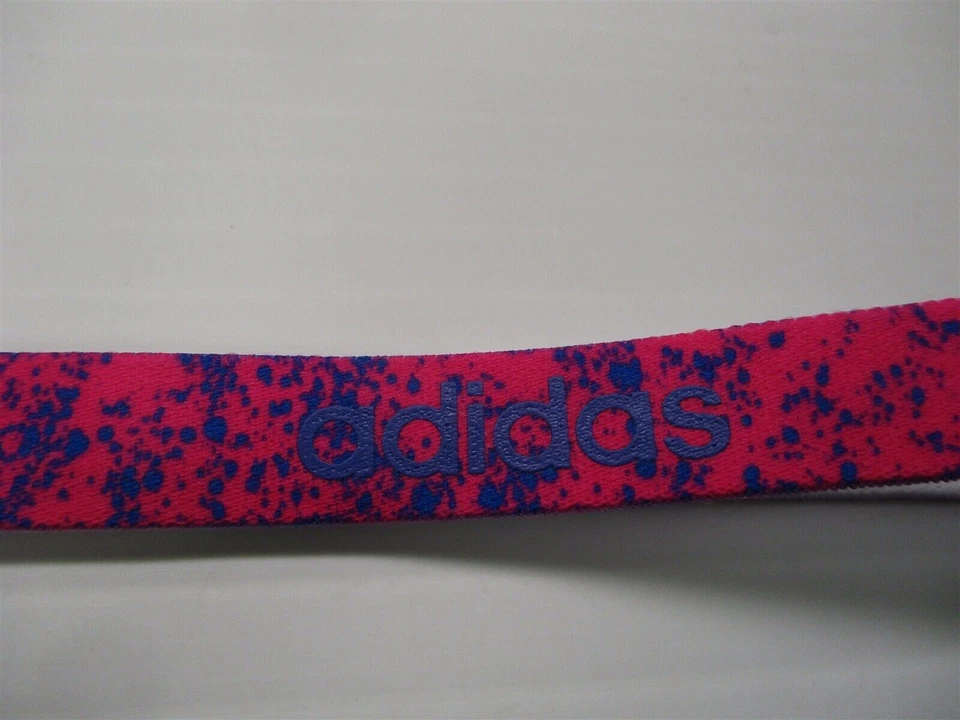 Diadema elástica ADIDAS para mujer entrenamiento atlético rosa/azul con logotipo salpicaduras Foto 2 de 4