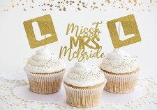 Personalised Hen Party Cupcake Toppers Miss To Mrs Hen Night Baking Decorations