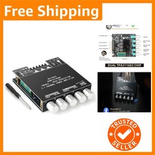 Compact 2.1 Channel Amp with Bluetooth 5.1  Subwoofer Connection - 4.4" x 3.9"