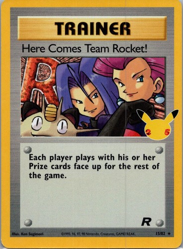 Pokemon Celebrations: Classic Collection Here Comes Team Rocket! 15/82 Holo NM