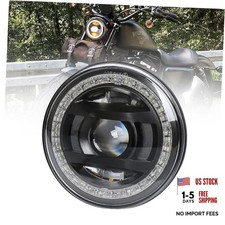 5.75" LED Sealed Beam Headlight Replacement with Hi/Lo Beam White DRL,