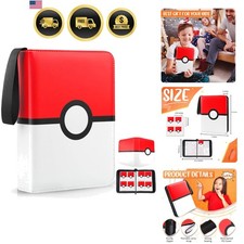 Card Binder 4 Pocket, Trading Card Holder Fits 400 Cards With 50 Removable Sl...