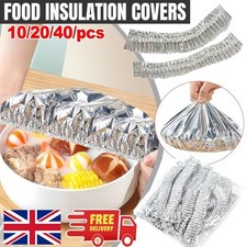 10-40pcs Reusable Aluminum Foil Food Covers Dish Bowl Insulation Covers
