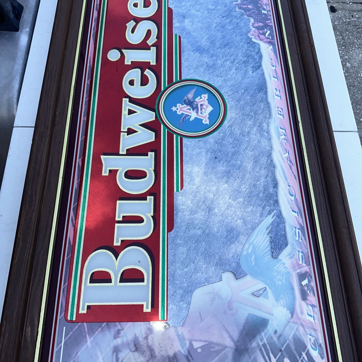 Vintage Budweiser Clydesdale Mirror 46” X 22” 90s Bar Mirror | eBay