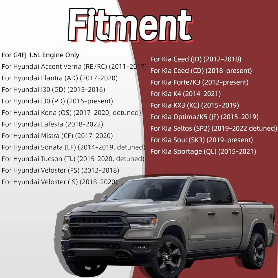 Kit de biela de cigüeñal y junta de cabeza de pistón para Hyundai Kia Soul G4FJ 1.6 Foto 2 de 4