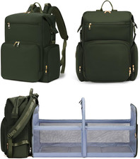 Neoprene Diaper Bag Backpack with Chaning Station, Insulated Pockets, Large Newb