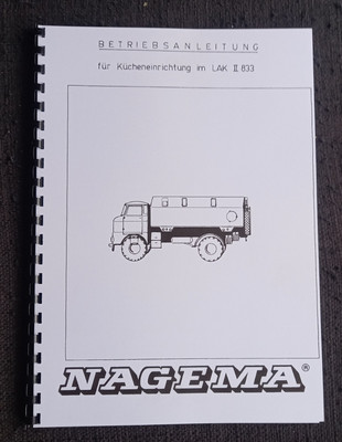 NVA instructions LAK KITCHEN CASE GOULASH CANNON,ROBUR,IFA W50,FIELD KITCHEN 