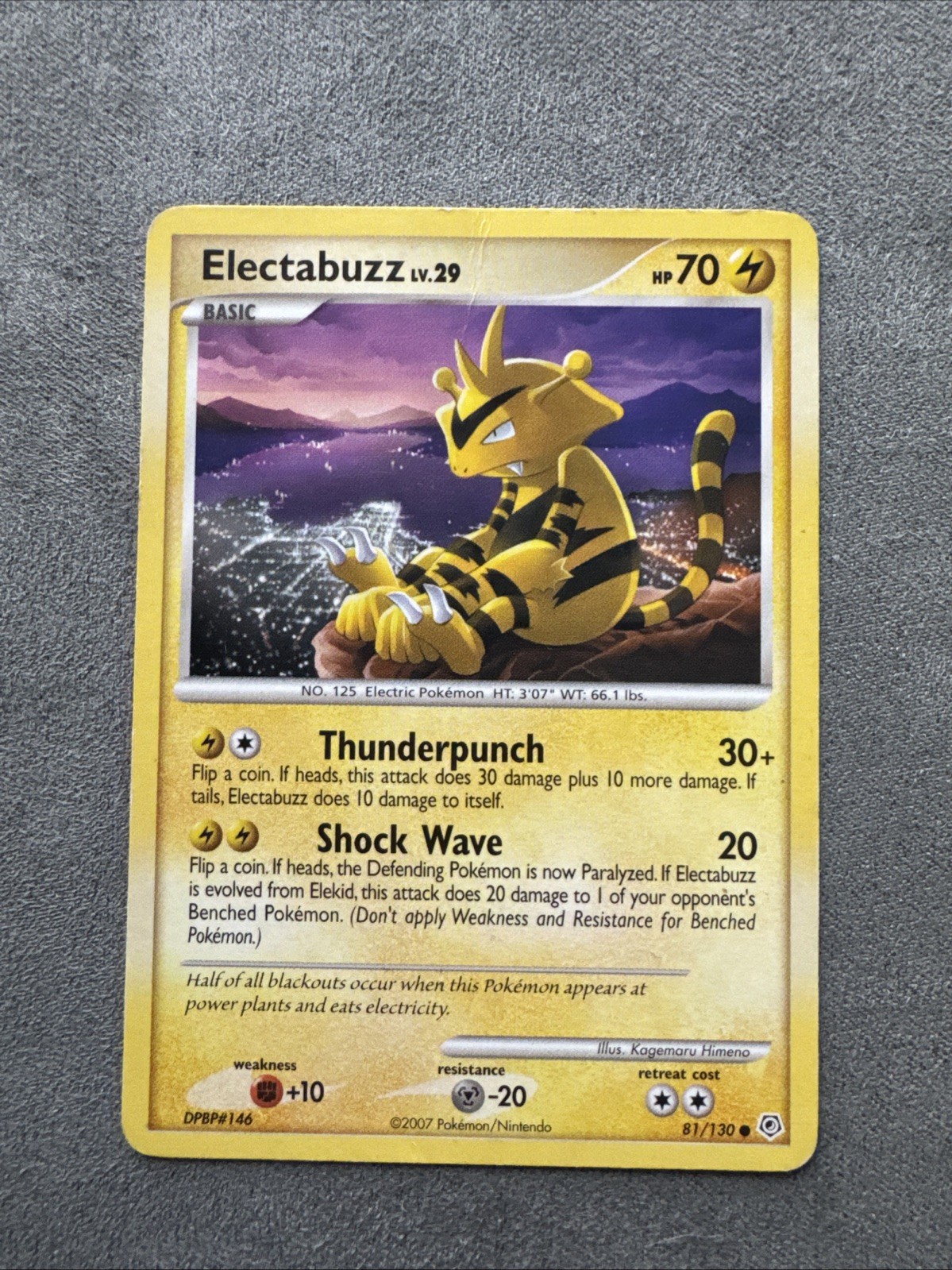 Pokemon Diamond & Pearl  81/130 Common Card - Electabuzz