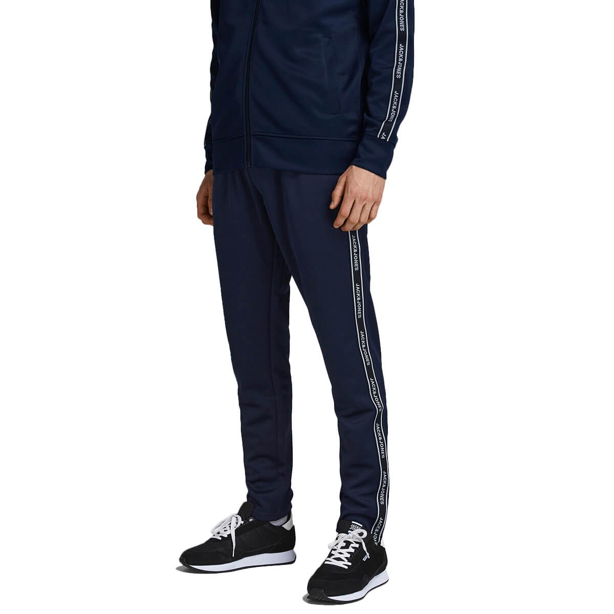 Jack & Jones Mens Ztaping Joggers - Navy Blazer - S