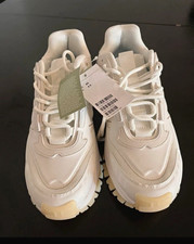 H&M Herren Sneaker Low Top Weiß/Beige Schnürung Profilsohle EU 40