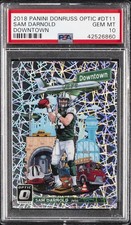 2018 PANINI DONRUSS OPTIC DOWNTOWN #DT11 SAM DARNOLD PSA 10