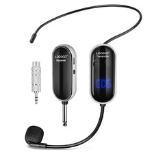 UHF Wireless Headset Microphone System: Mic Headset - LED Digital Display, He...
