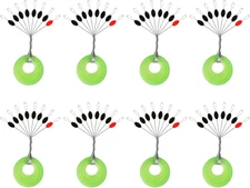 200 Pcs Soft Silicone Fishing Bobber Stoppers, Transparent Float Sinkers