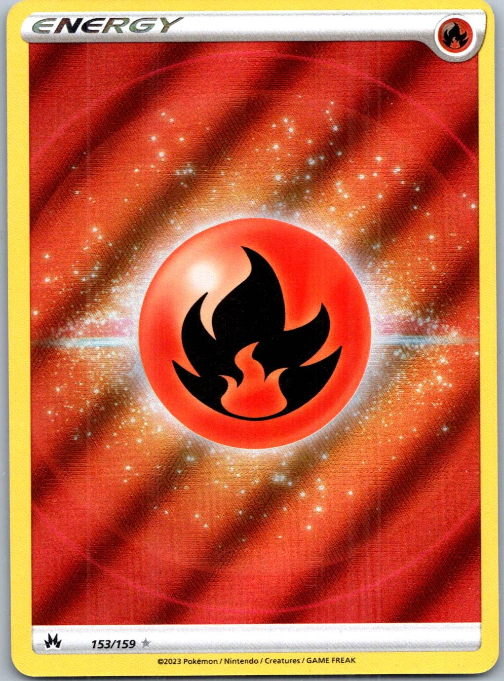Fire Energy (Texture Full Art) Ultra Rare Crown Zenith 153/159 NM
