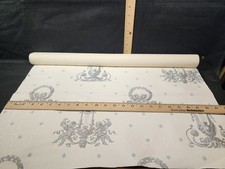 Vintage F. Schumacher Co Edith Pattern Mid Century Wallpaper Roll Partial 2-12